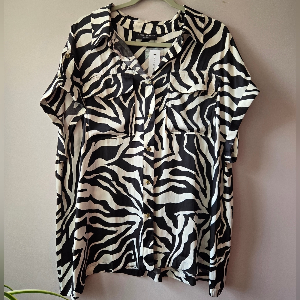 Black and White Zebra Print Women's Top